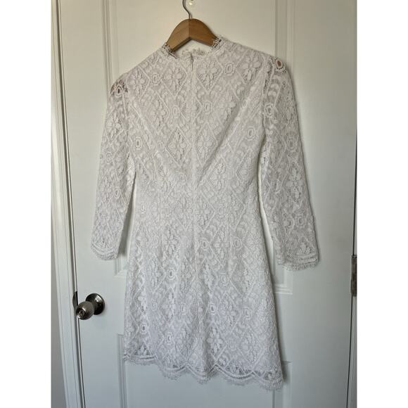 NWT Lilly Pulitzer Meryl 3/4 Sleeve V Neck Resort White Diamond Lace Dress 00 - Picture 6 of 7